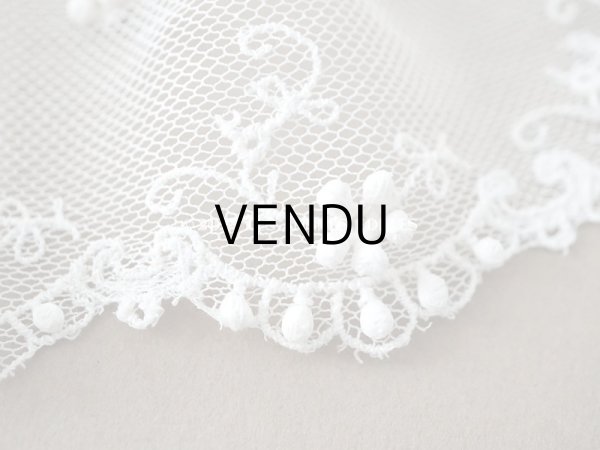 画像4: アンティーク 小さなポンポン付 レース 4.4m  幅7.7~11.5cm (4)