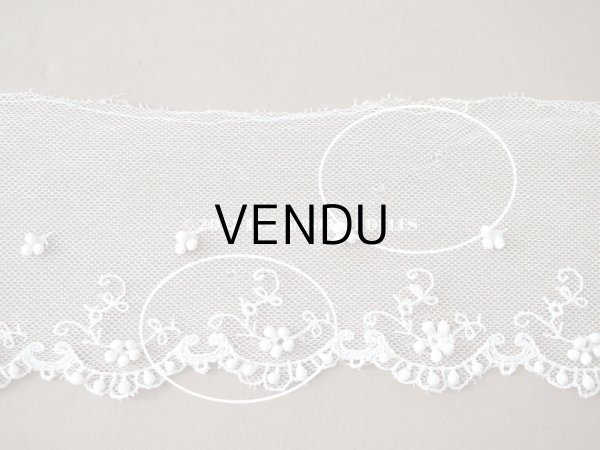 画像7: アンティーク 小さなポンポン付 レース 4.4m  幅7.7~11.5cm (7)