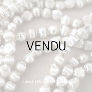 画像: アンティーク 極小 スフレビーズ ライン入り 半球 吹きガラス製ビーズ シルバー 3.5mm 約590~930ピース