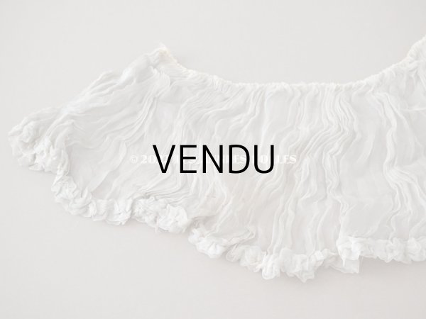 画像4: 1900年頃　アンティーク ウェディングドレスの装飾　シルクシフォンのプリーツ (4)