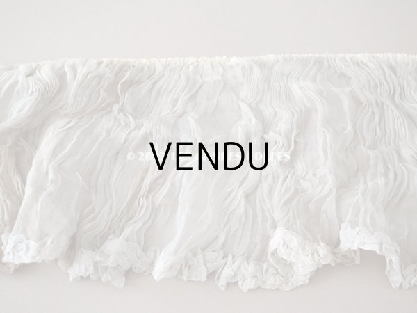 画像5: 1900年頃　アンティーク ウェディングドレスの装飾　シルクシフォンのプリーツ (5)