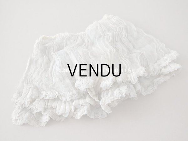 画像7: 1900年頃　アンティーク ウェディングドレスの装飾　シルクシフォンのプリーツ (7)