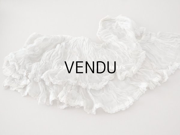 画像3: 1900年頃　アンティーク ウェディングドレスの装飾　シルクシフォンのプリーツ (3)