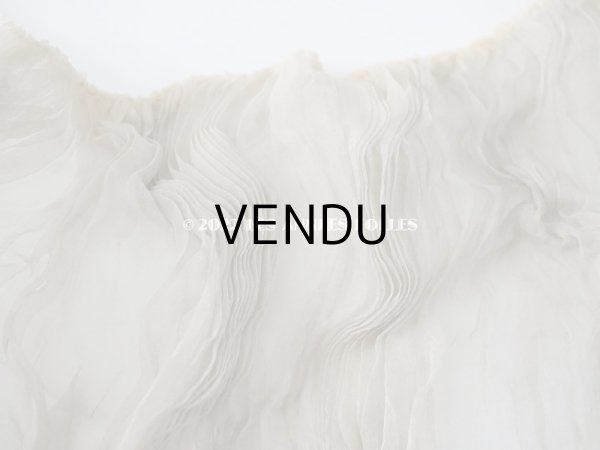 画像12: 1900年頃　アンティーク ウェディングドレスの装飾　シルクシフォンのプリーツ (12)