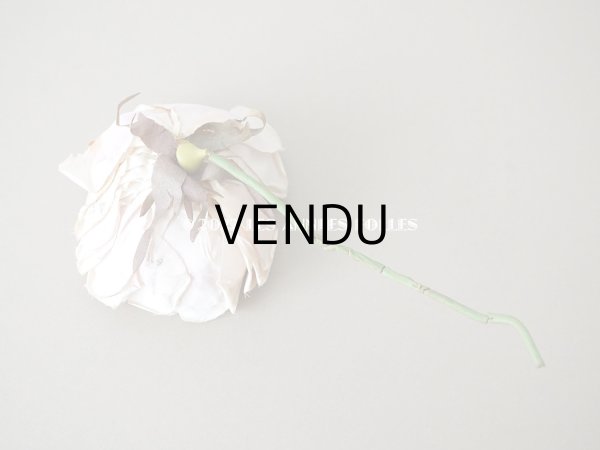 画像5: 1900年代 アンティーク　薔薇の大きな布花 淡いピンク　クウォーター・ロゼット咲き (5)