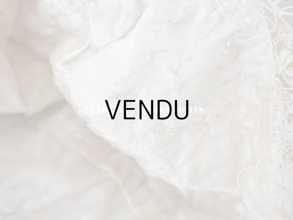 画像12: アンティーク ベビー用　ボネ　手編みのレース＆ベビーピンクのシルクリボン (12)