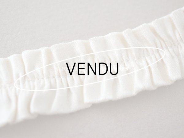 画像8: アンティーク ギャザー入りリボン クリーム色  2.7m 幅2.1cm  (8)