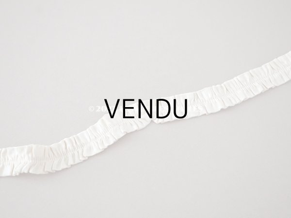 画像5: アンティーク ギャザー入りリボン クリーム色  2.7m 幅2.1cm  (5)