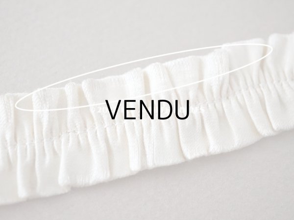 画像7: アンティーク ギャザー入りリボン クリーム色  2.7m 幅2.1cm  (7)