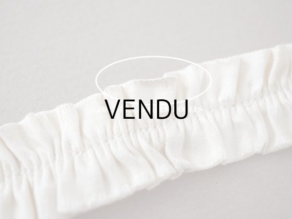 画像6: アンティーク ギャザー入りリボン クリーム色  2.7m 幅2.1cm  (6)