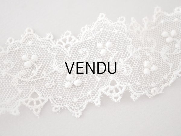 画像3: アンティーク 小さなポンポン付 レース  幅5.5cm (3)