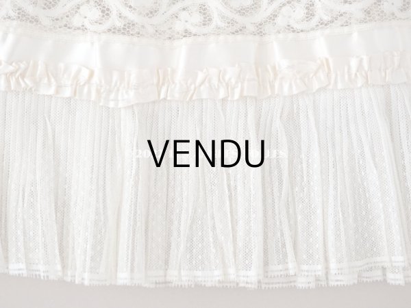 画像5: 1900年頃 アンティーク  ドレスの裾 パウダーピンクのシルクサテン＆プリーツレース  (5)