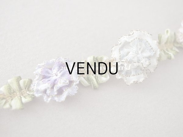 画像3: アンティーク 大きな6色の薔薇のロココトリム  52cm (3)