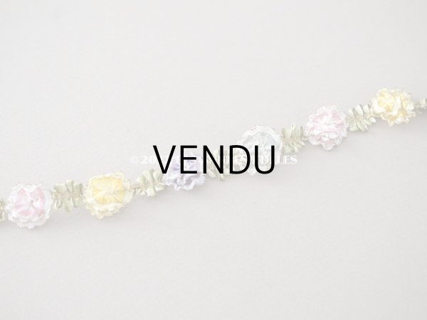 画像7: アンティーク 大きな6色の薔薇のロココトリム  52cm (7)