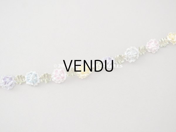 画像5: アンティーク 大きな6色の薔薇のロココトリム  52cm (5)