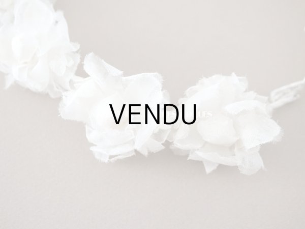 画像6: アンティーク 薔薇の布花のティアラ 花冠　 (6)