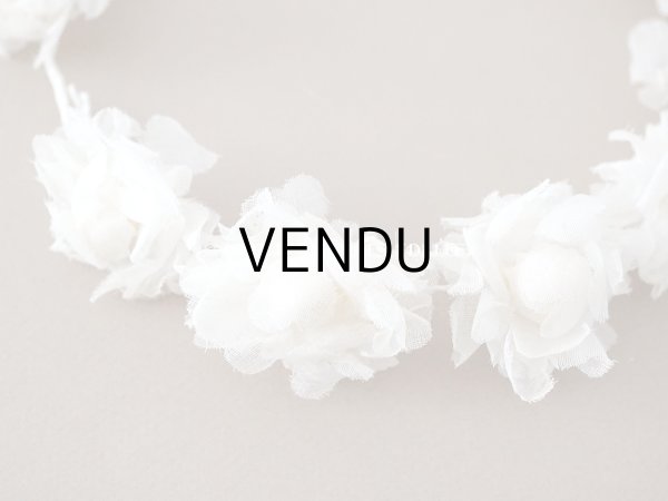 画像3: アンティーク 薔薇の布花のティアラ 花冠　 (3)