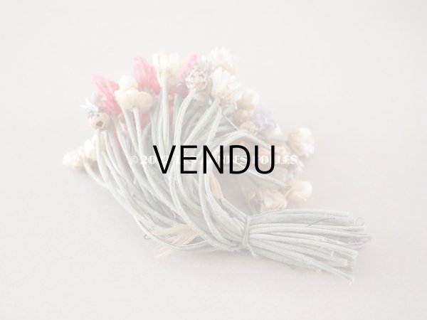 画像4: アンティーク フランス国花の布花 矢車菊＆ヒナゲシ＆マーガレット (4)