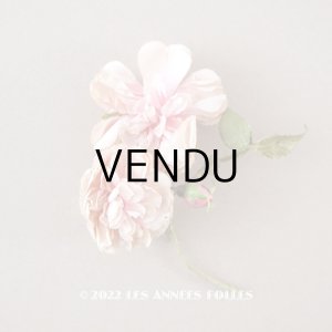 画像: アンティーク とても小さな薔薇の布花　