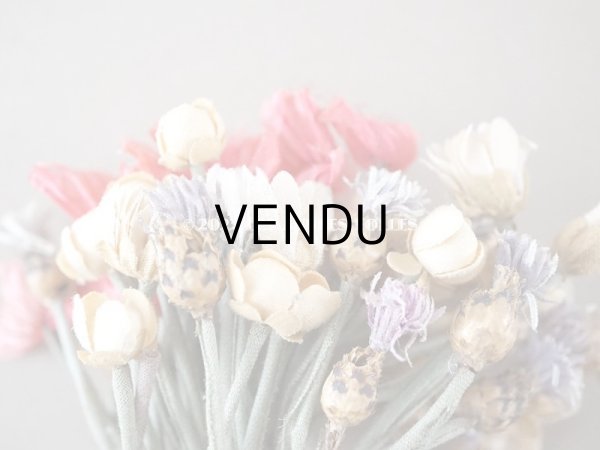 画像7: アンティーク フランス国花の布花 矢車菊＆ヒナゲシ＆マーガレット (7)