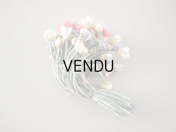画像3: アンティーク フランス国花の布花 矢車菊＆ヒナゲシ＆マーガレット (3)