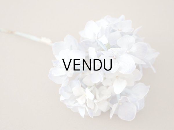 画像4: アンティーク 紫陽花の布花　ごく淡い青紫 (4)