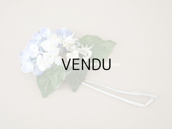 画像6: アンティーク 紫陽花の布花　淡い青紫 (6)