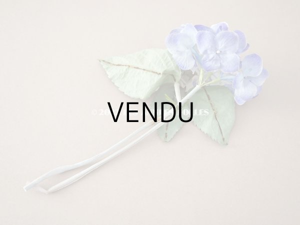 画像7: アンティーク 紫陽花の布花　淡い青紫 (7)
