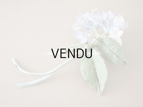 画像5: アンティーク 紫陽花の布花　ごく淡い青紫 (5)