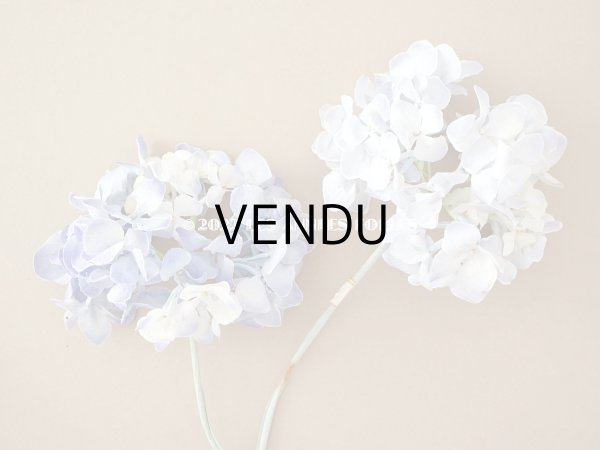 画像9: アンティーク 紫陽花の布花　ごく淡い青紫 (9)