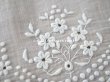 画像4: アンティーク 幅広 花模様のホワイトワークのレース 手刺繍 78cm 幅17cm (4)