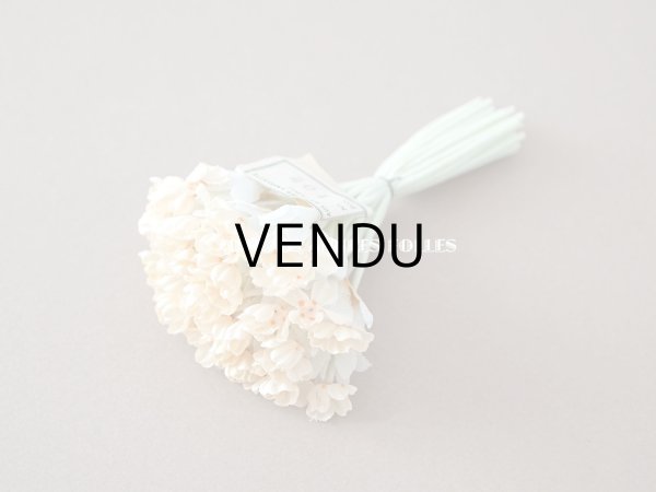 画像5: アンティーク アイボリー色の布花　ラベル付き - AUX GALERIES LAFAYETTE - (5)