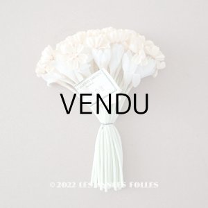 画像: アンティーク アイボリー色の布花　ラベル付き - AUX GALERIES LAFAYETTE -