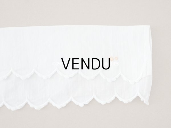 画像7: アンティーク スカラップ 2段　レース 手刺繍 ホワイト　1m (7)