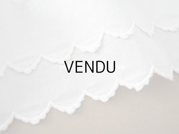 画像4: アンティーク スカラップ 2段　レース 手刺繍 ホワイト　1m (4)