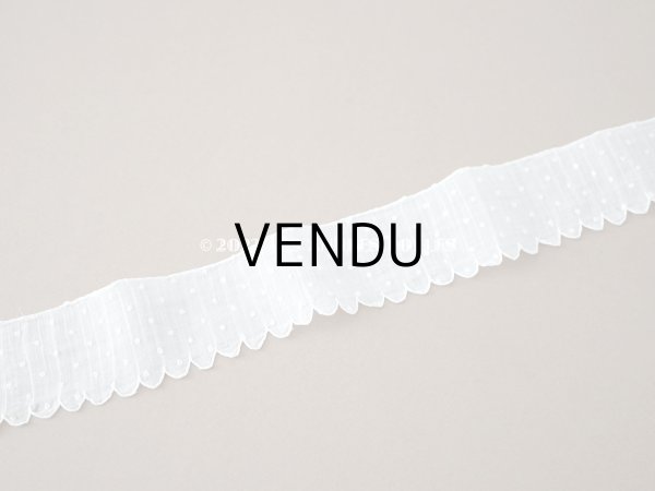 画像4: アンティーク 　スカラップレース ドット手刺繍 オフホワイト　0.6m (4)