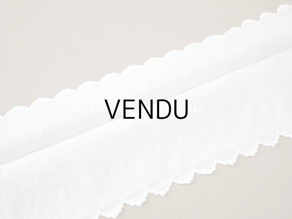 画像5: アンティーク スカラップ 2段　レース 手刺繍 ホワイト　1m (5)