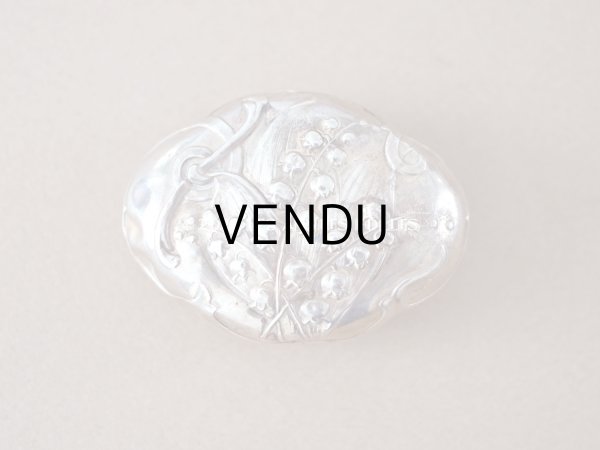 画像3: アンティーク シルバー製 鈴蘭のパウダーケース   (3)