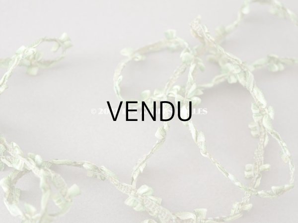 画像4: 1920年頃 アンティーク  ロココトリム グリーンのグラデーション ロココリボン  (4)