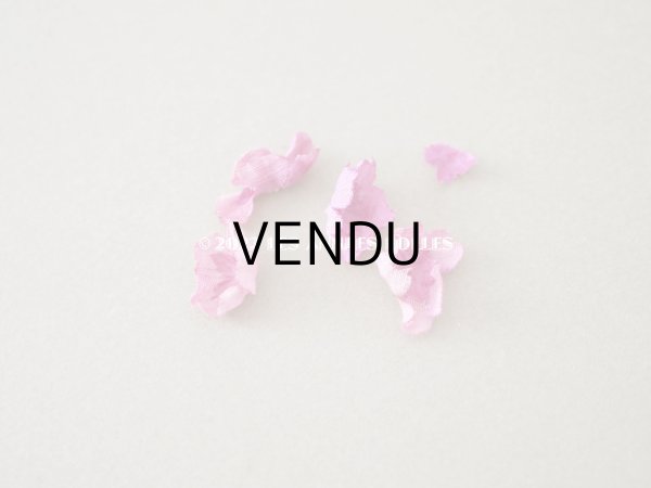 画像13: アンティーク ピンクの布花のガーランド　ティアラ 花冠　70cm (13)