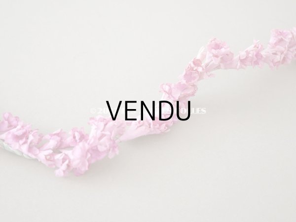画像5: アンティーク ピンクの布花のガーランド　ティアラ 花冠　70cm (5)