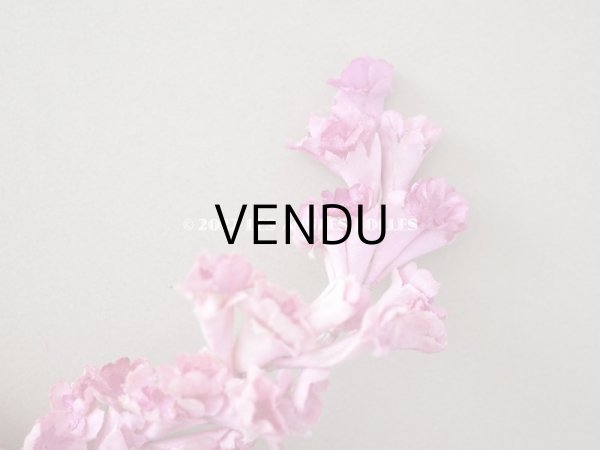 画像11: アンティーク ピンクの布花のガーランド　ティアラ 花冠　70cm (11)