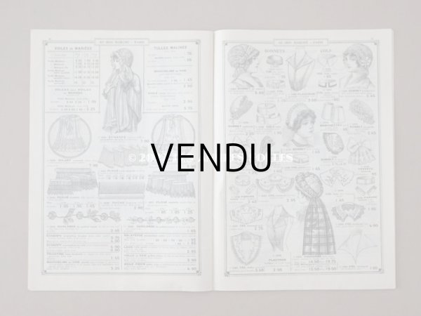 画像10: 1910年代 アンティーク ボンマルシェのカタログ 布花＆フェザー＆リボン - AU BON MARCHE - (10)