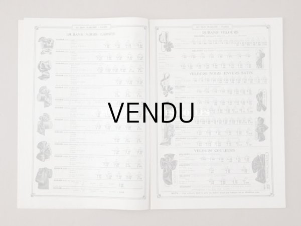 画像6: 1910年代 アンティーク ボンマルシェのカタログ 布花＆フェザー＆リボン - AU BON MARCHE - (6)