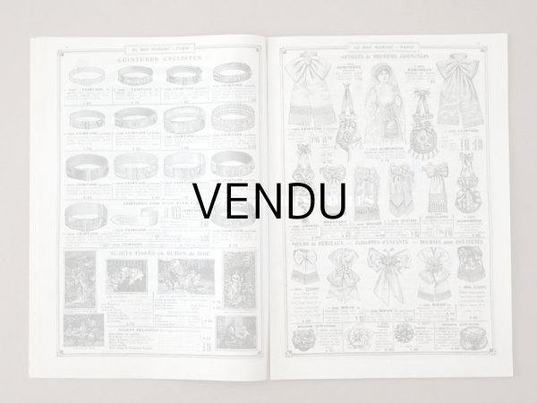 画像7: 1910年代 アンティーク ボンマルシェのカタログ 布花＆フェザー＆リボン - AU BON MARCHE - (7)