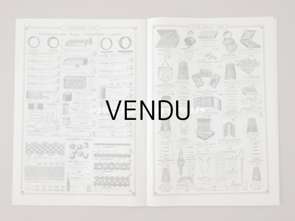 画像12: 1910年代 アンティーク ボンマルシェのカタログ 布花＆フェザー＆リボン - AU BON MARCHE - (12)