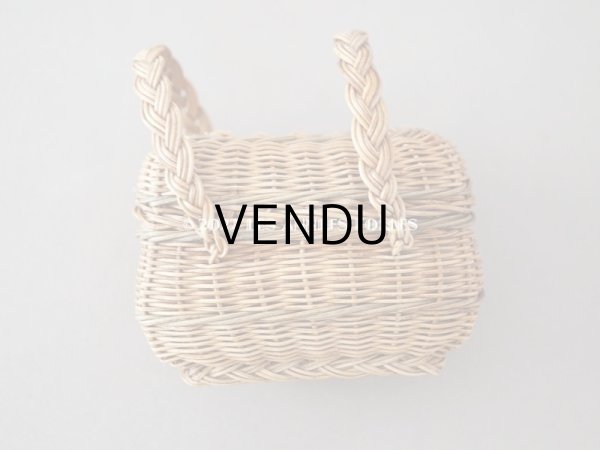 画像8: アンティーク ドール用 パニエ オリーブグリーンのライン入り (8)