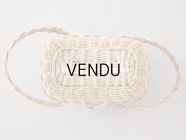 画像4: アンティーク ドール用 パニエ オリーブグリーンのライン入り (4)