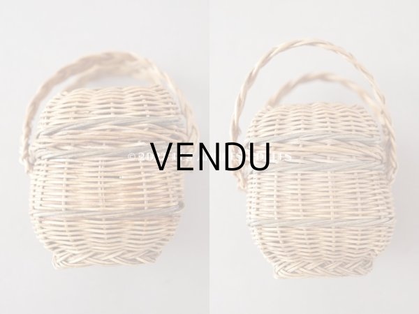 画像10: アンティーク ドール用 パニエ オリーブグリーンのライン入り (10)