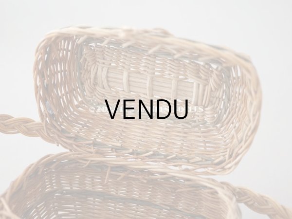 画像14: アンティーク ドール用 パニエ オリーブグリーンのライン入り (14)